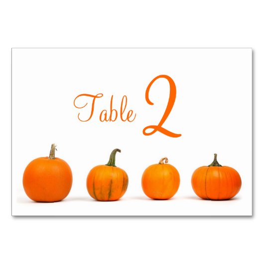 カボチャ付きテーブル番号札 テーブルナンバー (正面)
