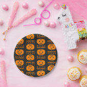 カボチャ付きハロウィンパターン紙プレート ペーパープレート (パーティー)