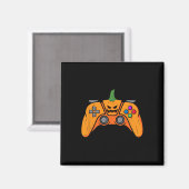 カボチャ付きハロウィンビデオゲーム制御顔 マグネット (正面/裏面)