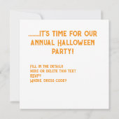 カボチャ付きハロウィーンの魔女 招待状 (裏面)