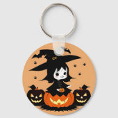 カボチャ付きハロウィーン魔女 キーホルダー (裏面)