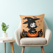 カボチャ付きハロウィーン魔女 クッション (椅子)