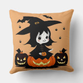 カボチャ付きハロウィーン魔女 クッション (裏面)