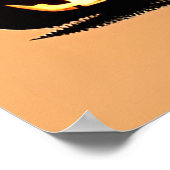 カボチャ付きハロウィーン魔女 ポスター (角)