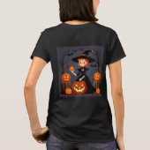 カボチャ付きハロウィーン魔女 Tシャツ (裏面)