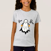 カボチャ付きホワイト幽霊 Tシャツ (正面)