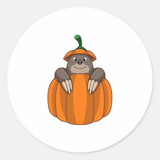 カボチャ付きモル ラウンドシール (正面)