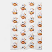 カボチャ付き可愛い幽霊デザインキッチンタオル キッチンタオル (縦)