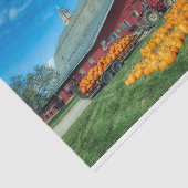 カボチャ付き大きな赤いバーモントの納屋 薄葉紙 (詳細)