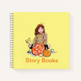 カボチャ付き居心地の良い秋の女性の装飾 – 完璧 ノートブック