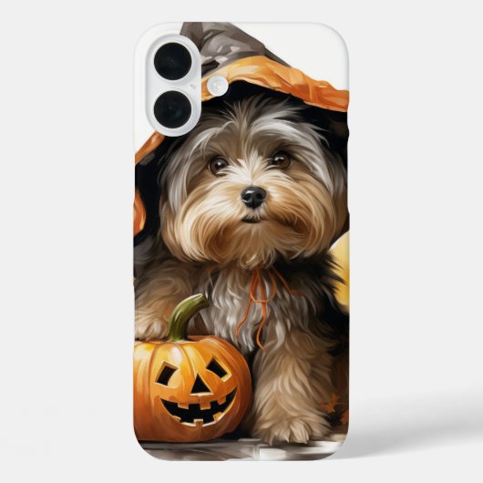 カボチャ付き愛らしいハロウィーンの子犬 Case-Mate iPhoneケース (裏面)