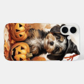 カボチャ付き愛らしいハロウィーンの子犬 Case-Mate iPhoneケース (裏面 (横))