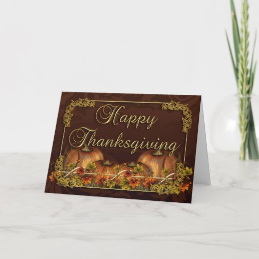 カボチャ付き感謝状カード シーズンカード (正面)