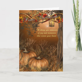 カボチャ付き感謝状カード シーズンカード