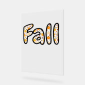 カボチャ付き秋背景秋の季節のprintab アクリルサイン (傾斜)