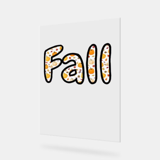 カボチャ付き秋背景秋の季節のprintab アクリルサイン (傾斜)