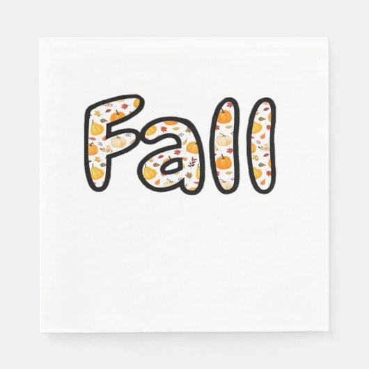 カボチャ付き秋背景秋の季節のprintab スタンダードランチョンナプキン (正面)