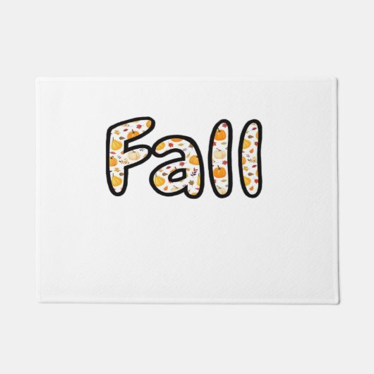 カボチャ付き秋背景秋の季節のprintab ドアマット (正面)