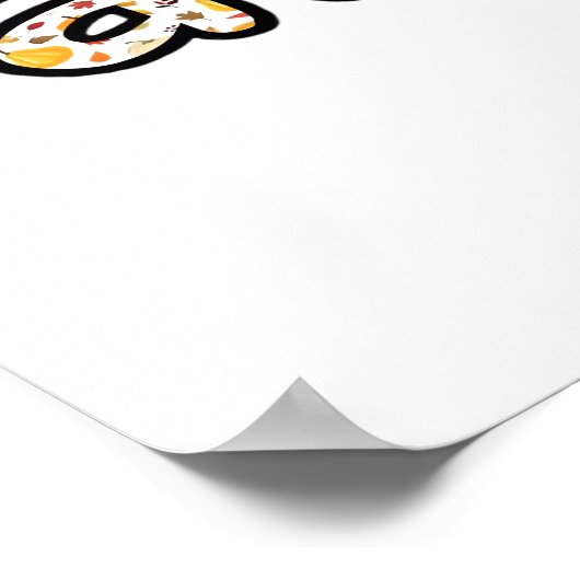 カボチャ付き秋背景秋の季節のprintab ポスター (角)