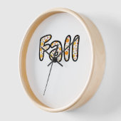 カボチャ付き秋背景秋の季節のprintab 壁時計 (傾斜)