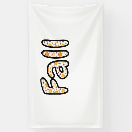 カボチャ付き秋背景秋の季節のprintab 横断幕 (縦)