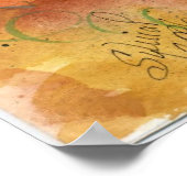 カボチャ付き黒猫 ポスター (角)