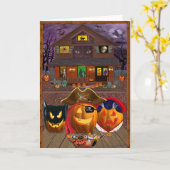 カボチャ仮面舞踏会 カード (黄色い花)