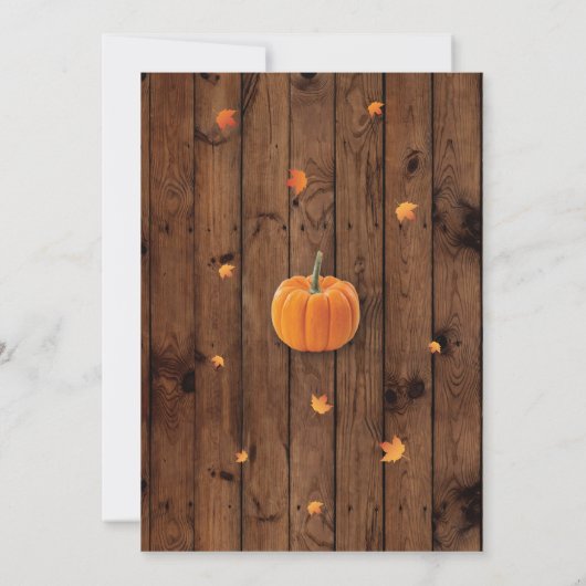 カボチャ任意の年齢秋誕生日パーティフォト招待状 招待状 (裏面)