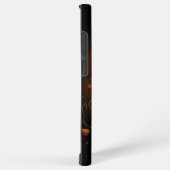 カボチャ入りの可愛い小さな黒いハロウィーン猫 SAMSUNG GALAXYケース (右側面)