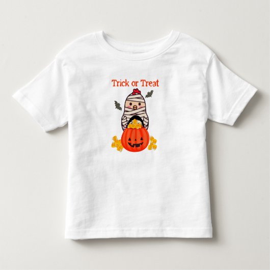 カボチャ入りミイラ鶏 トドラーTシャツ (正面)