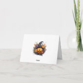 カボチャ写真ハッピーハローウィンカード シーズンカード (裏面)