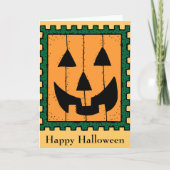 カボチャ切手グリーティングカード カード (正面)