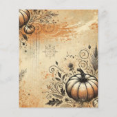 カボチャ動揺してスパイスインク秋スクラップブック紙 (裏面)