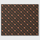 カボチャ包装紙ジャッキ – O – ランタンギフト紙 ラッピングペーパー (フラット)