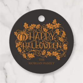 カボチャ及びつる植物ハッピーハローウィン フェイバータグ