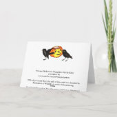 カボチャ及びカラスのヴィンテージのハロウィンカード カード (裏面)