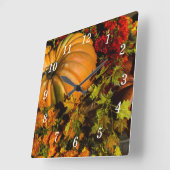 カボチャ及びマーム配置壁時計 スクエア壁時計 (傾斜)