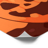 カボチャ及び幽霊 ポスター (角)