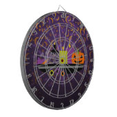 カボチャ及び紫色蝋燭のポプリの ダーツボード (正面左)