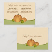 カボチャ収穫シャワーレジストリ エンクロージャーカード (正面/裏面)