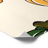 カボチャ収穫ヴィンテージシームレスパターン ポスター (角)