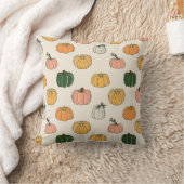 カボチャ収穫ヴィンテージ継ぎ目無し模様 クッション (ブランケット)