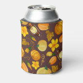 カボチャ収穫秋の水のカラーパターン 缶クーラー (缶裏面)