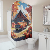 カボチャ収穫 シャワーカーテン (インサイチュ)