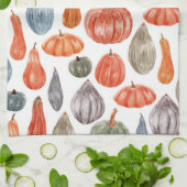 カボチャ収集水色キッチンタオル キッチンタオル (折り畳み)