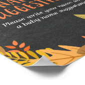 カボチャ名候補ボード性別リビールパーティー ポスター (角)