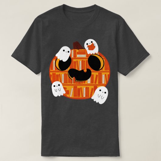 カボチャ図書館 Tシャツ (デザイン正面)