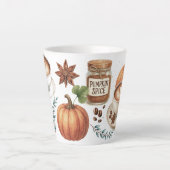 カボチャ図解入りの、写真付きののスパイスマグ カフェラテマグ (正面)