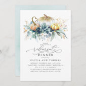 カボチャ多肉植物グリーンリー秋リハーサルディナー 招待状 (正面/裏面)