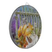 カボチャ失ったパッチの白い靴はコラージュ ダーツボード (正面左)